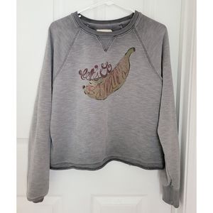 Saturday Sunday Banana Graphic Sweatshirt Small